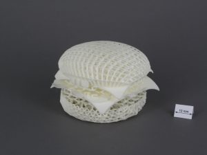 3D-printed burger: not edible