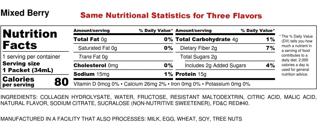 Progressive Protein Nutrition Facts